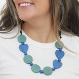 Marina Blue Heartgrain Necklace