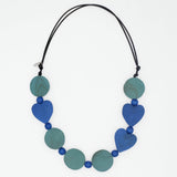Marina Blue Heartgrain Necklace