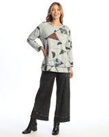 "Curious" Fleece Raglan Sleeve Top - SF7-1914