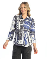 Button Down Shirt with 3/4 Cuff Sleeve - SG1-