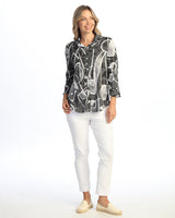 Button Down Shirt with 3/4 Cuff Sleeve - SG1-