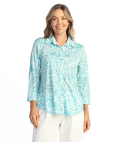Button Down Shirt with 3/4 Cuff Sleeve - SG1-