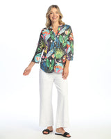 "Harmony" Mandarin Collar Button Down Shirt - SG2-2084