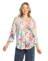 Mandarin Collar Button Down Shirt - SG2-