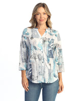 Mandarin Collar Button Down Shirt - SG2-