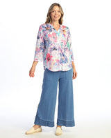 Mandarin Collar Button Down Shirt - SG2-