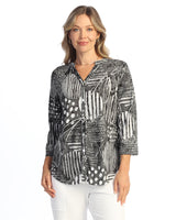 Mandarin Collar Button Down Shirt - SG2-