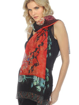 Radiant Garden Silk Scarf in Multicolor - Scarf-LMT