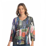 Burnout Hi-Low Tunic Top - AJ3- Limited Sizes!