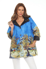 Van Gogh-Inspired Reversible Raincoat - J2539RW-1