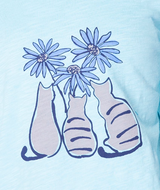 Kitten Trio Hi-Low Tee in Sky Blue- 40604 - Size XL Only