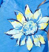 Peruvian Cotton Painted Sunflower Tee - 40804 - Size XL