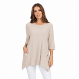 Ribbed Pocket Tunic - CS330-DS - Plus Sizes Only!