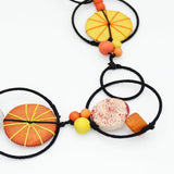 Orange Hayden Disk Necklace