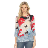 Citron Cranes & Flowers Tee - TSCS