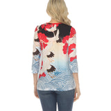 Citron Cranes & Flowers Tee - TSCS