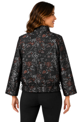 Abstract Print Textured Jacket In Multi - 5157
