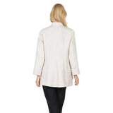 Textured Jacquard Fit & Flare High-Low Jacket in Soft Taupe - 6293J-CHPH