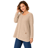 Waffle-Knit Cotton Tunic in Soy Latte - FW136-SL