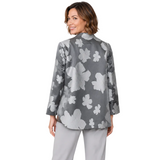 Floral Jacquard Asymmetric Jacket - 4758J-CH - Sizes S & M