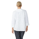 Crinkle Texture One-Button Jacket with Asymmetric Hem - 4507J - Limited Sizes!