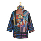 Soft Knit Geo-Abstract-Print Lined Jacket - 4921 - Sizes XL Only!