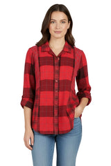 "Girl Gone Plaid"- Boyfriend Shirt - 40743 - Size S Only!