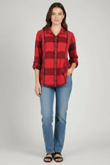 "Girl Gone Plaid"- Boyfriend Shirt - 40743 - Size S Only!