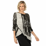 Just In! Abstract-Print Crinkled Tunic - 4266