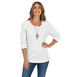 Classic Cotton Waffle Top - C519