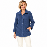 Heather Fleece Shacket - 23017