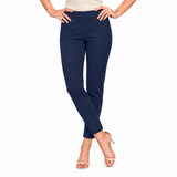 "Sasha" Pull-On Straight Leg Pant in Navy - SASH-NVY