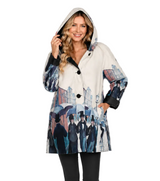 Paris Rainy Day Reversible Hooded Raincoat - J1353SRW-8