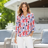 Geometric Print Swing Shirt - 40938 - Size S Only!
