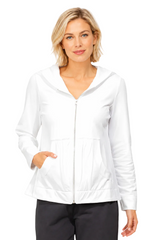 Soft Stretch Cotton Hoodie in White - 30118-WHT - Size XXL Only!