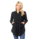 Lightweight Waffle Shirt/Jacket in Black - LW110-BLK - Size L Only!