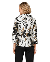 Elegant Floral Jacquard Jacket - 7766J