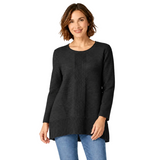Mixed Direction Cotton-Rib Tunic - 16086