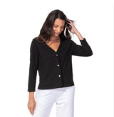 Short V-Neck Cotton Chill Jacket - 10060