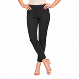 "Sasha" Pull-On Straight Leg Pant in Black - SASH-BLK