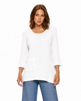 Soft Cotton Knit Ribbed Tunic - JR103