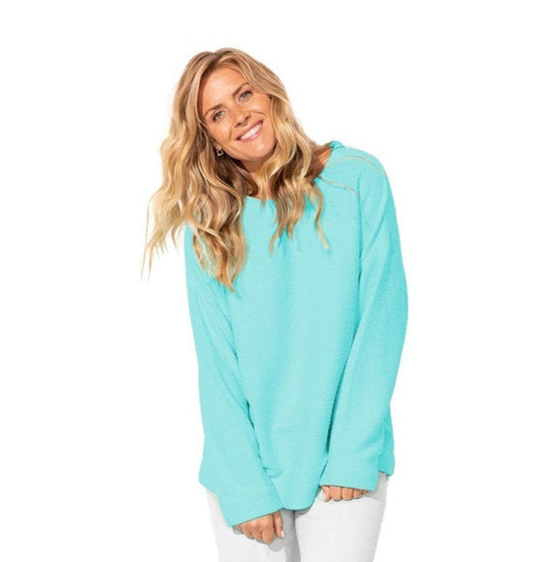 Escape by Habitat Terry Pullover in Turquoise - 20015-TQ