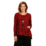 The Gizel Soft Crinkled Sweater-Knit Top - CB62318
