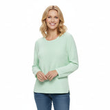 Cotton Waffle Top in Mint - C691-MNT