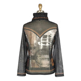 Smoky Denim Inspired Mesh Twin Set - 31431