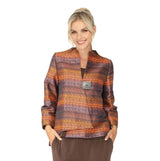 Multi-Stripe Jacquard One-Button Jacket - 6646J-ORG