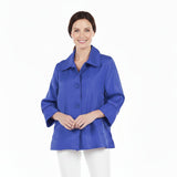 Solid Shimmer Jacket in Royal Blue - 4741-RYL