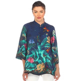 Exquisite Lotus Print Blouse - 2030DLT