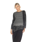 Mixed-Media Sweater Tunic - 3422 - Sizes M & XL Only!