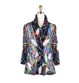 Floral Soutache on Mesh Jacket in Multicolor - 2395-MLT - Sizes XS & XXL Only!